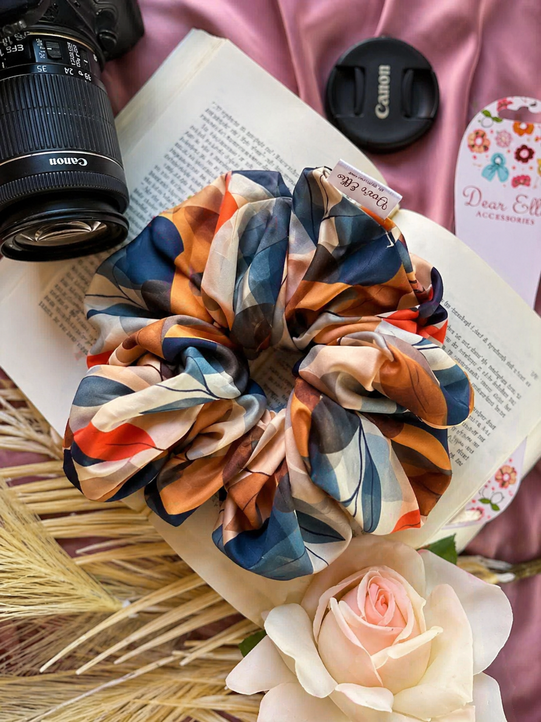 Autumn Leaf Satin XL Scrunchie