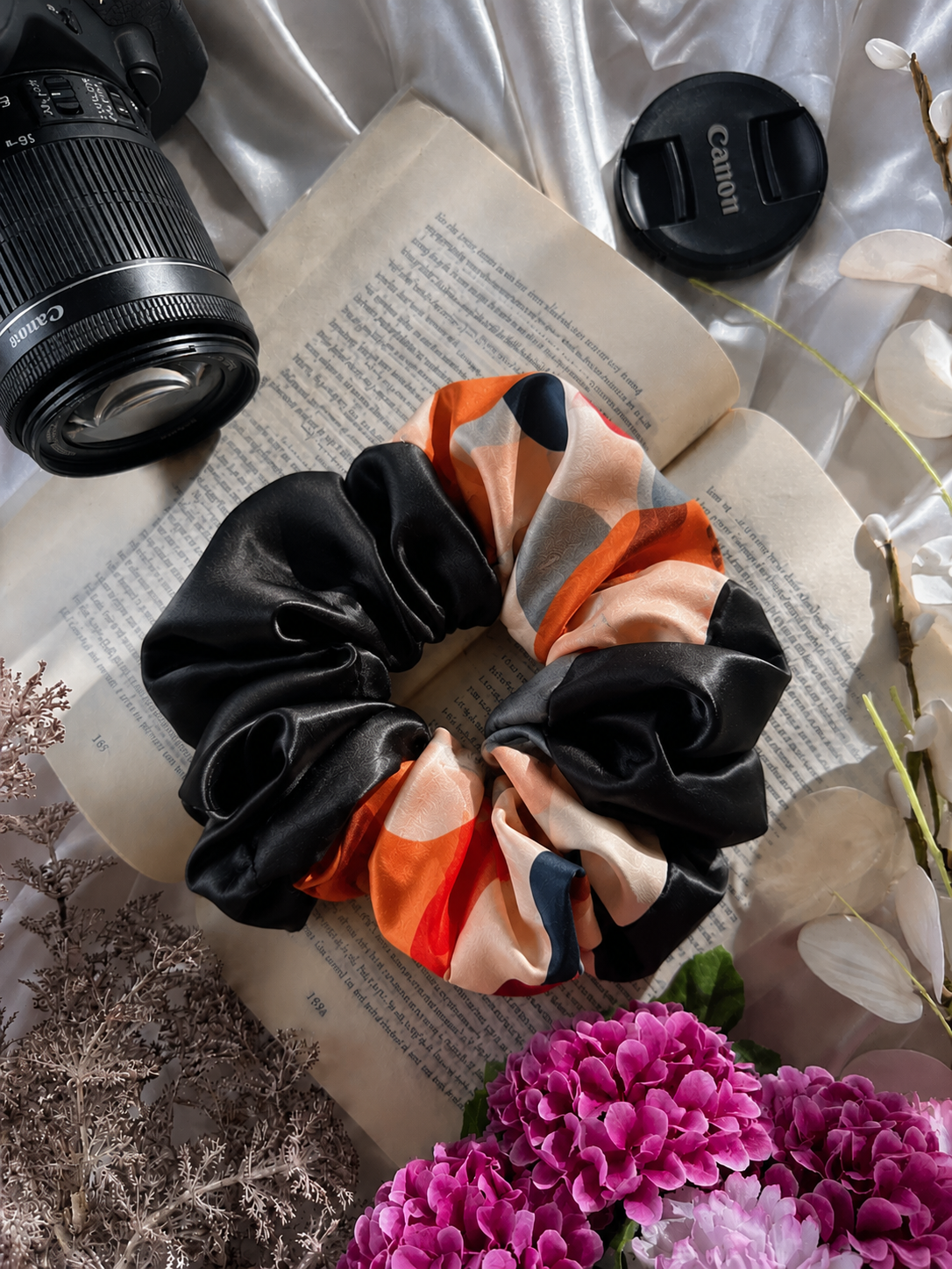 Midnight Mosaic Satin X Silk XL Scrunchie