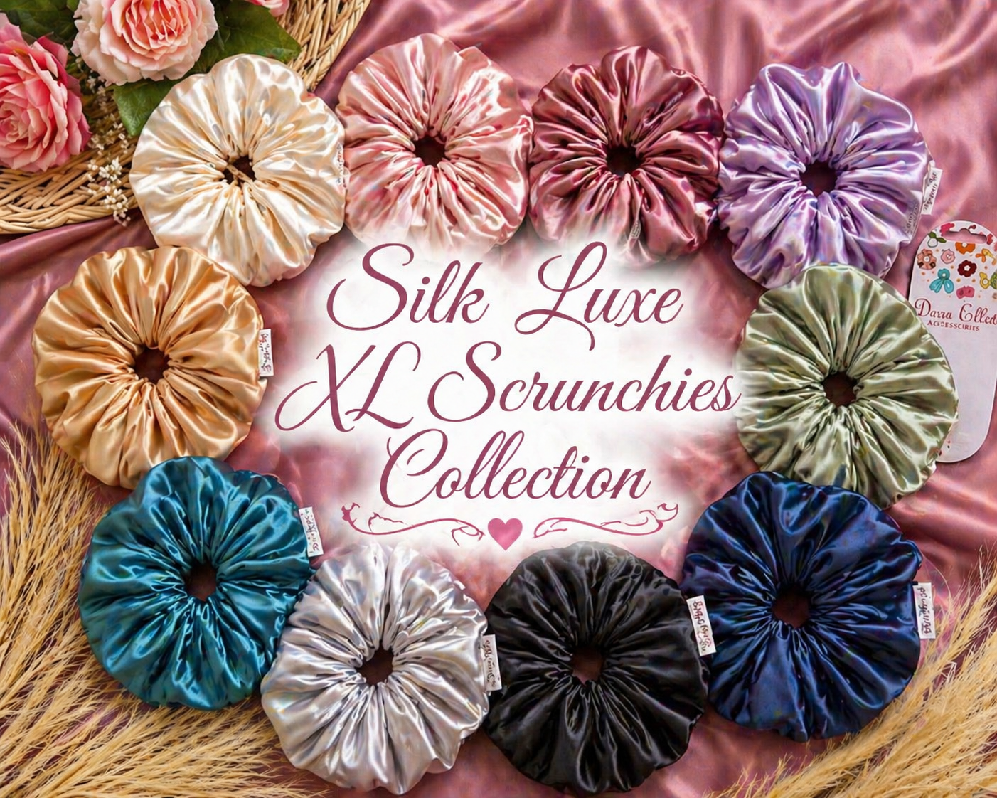 Silk Luxe XL Scrunchies  Collection