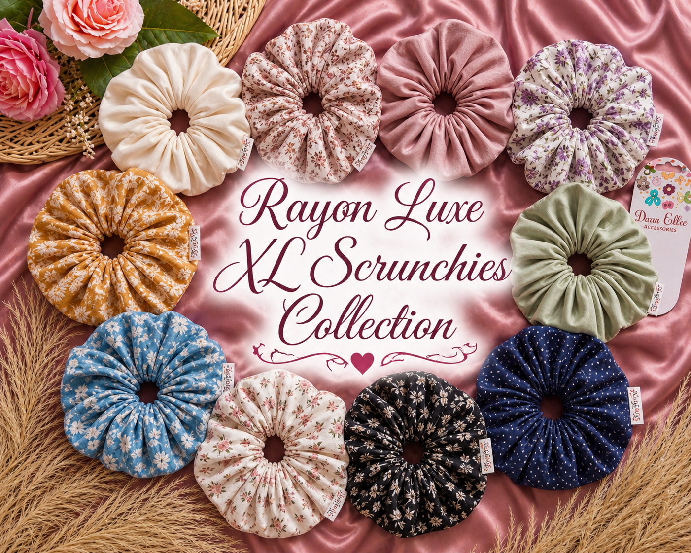 Rayon Luxe XL Scrunchies Collection