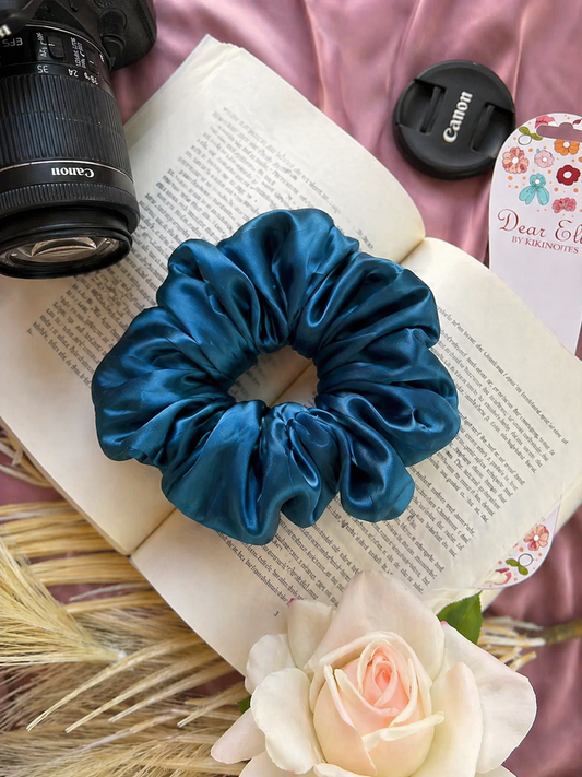 Azure Luxe Silk XL Scrunchie