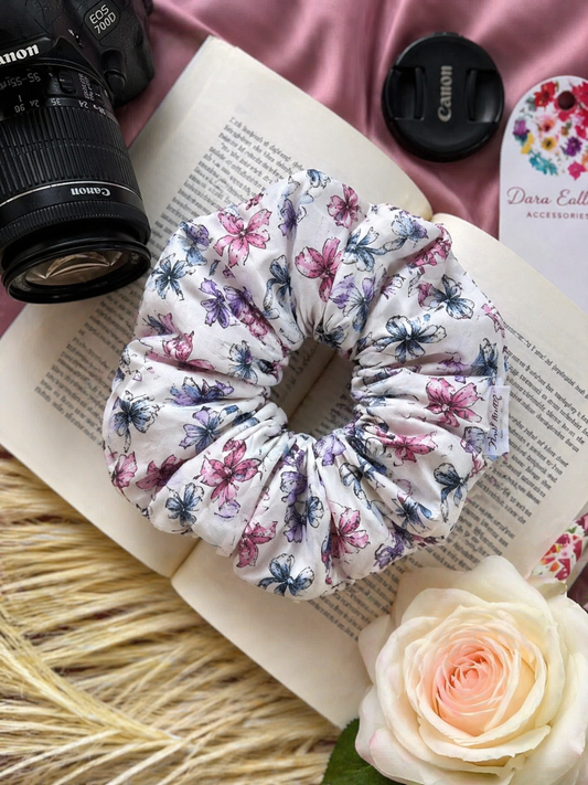 Blossom Breeze Ribbon Cotton Poplin XLScrunchie