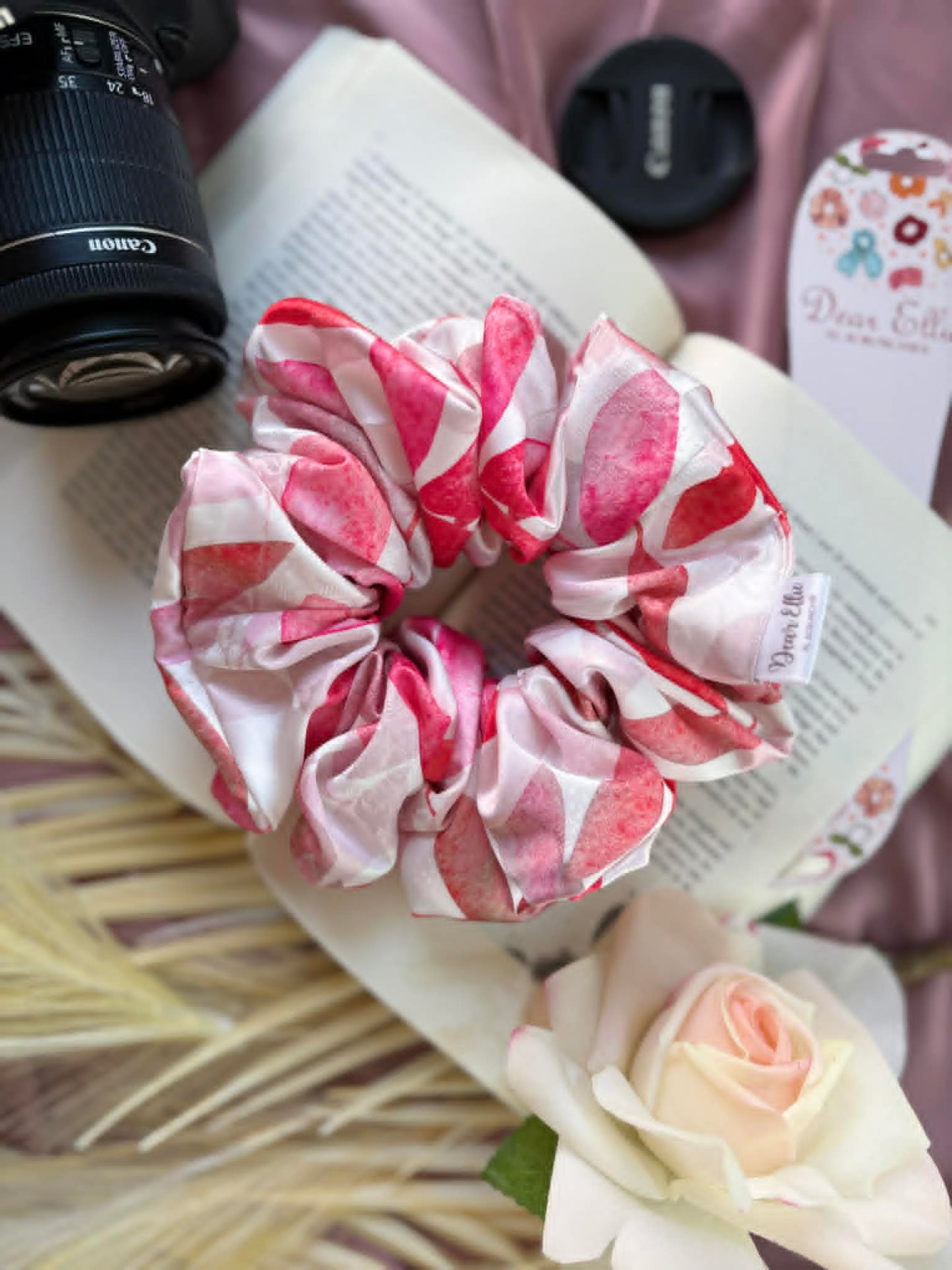 Blushing Petal Satin XL Scrunchie