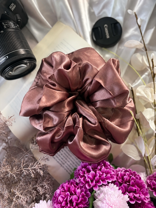 Bronzed Blush Silk XL Scrunchie