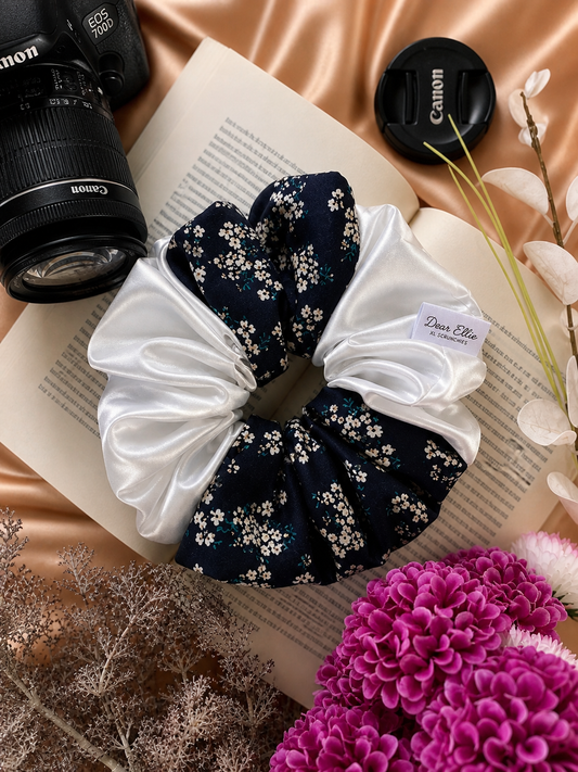 Celeste Floral Silk X Rayon XL Scrunchie