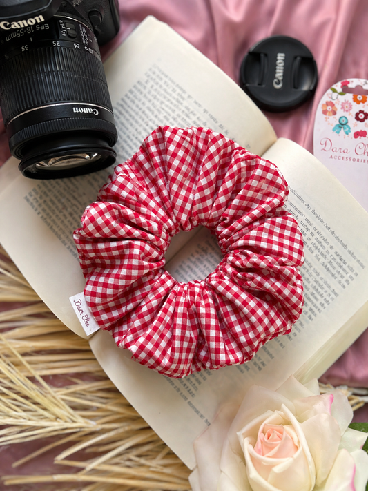 Cherry Picnic Cotton Poplin XL Scrunchie