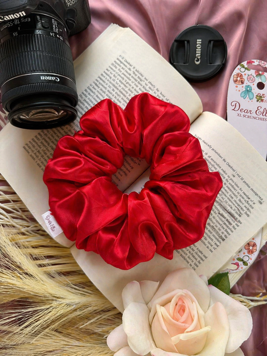 Crimson Silk XL Scrunchie