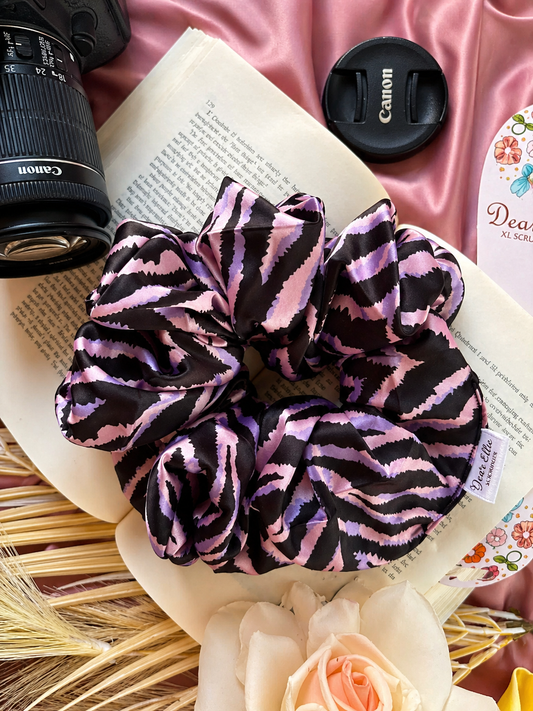 Electric Zebra Satin XL Scrunchie