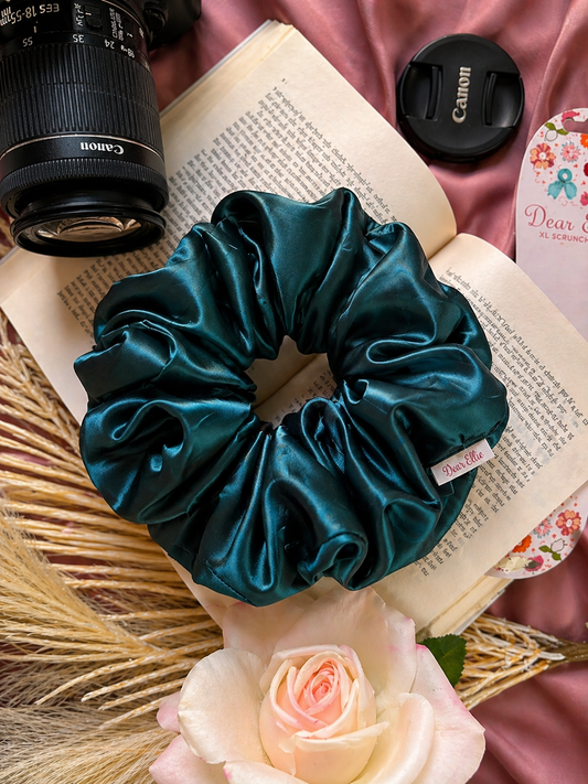 Emerald Night Silk XL Scrunchie