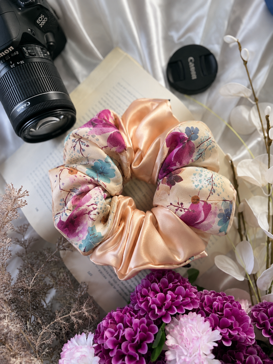 Floral Champagne Luxe XL Scrunchie