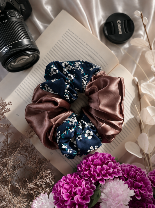 Midnight Mocha Bloom XL Scrunchie