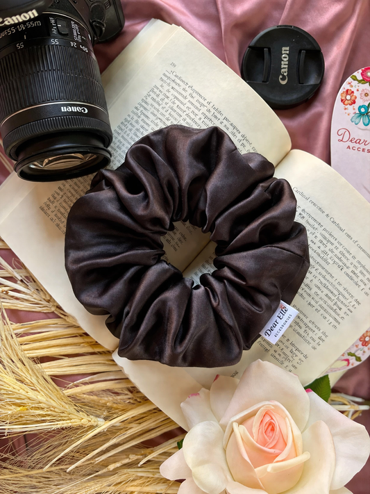 Noir Cocoa Silk XL Scrunchie