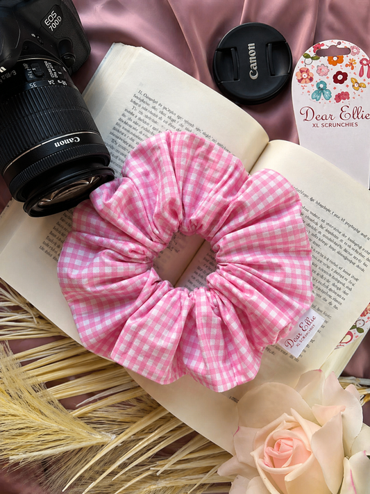 Pink Picnic Cotton Poplin XL Scrunchie