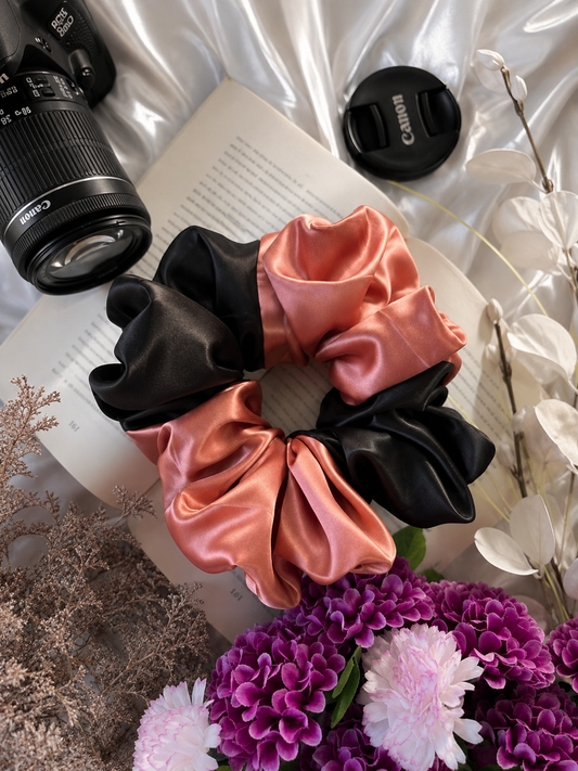 Rosé Midnight Silk XL Scrunchie