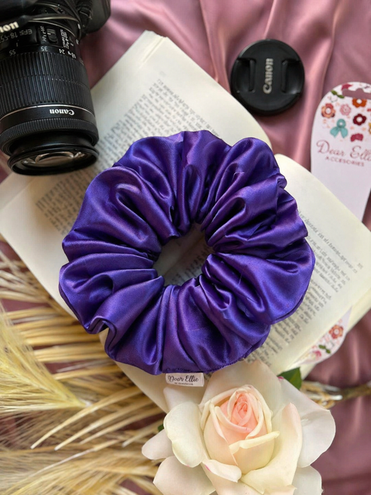 Royal Amethyst Satin Silk XL Scrunchie