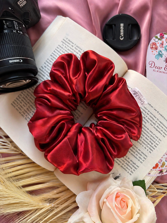 Scarlet Elegance Silk XL Scrunchie