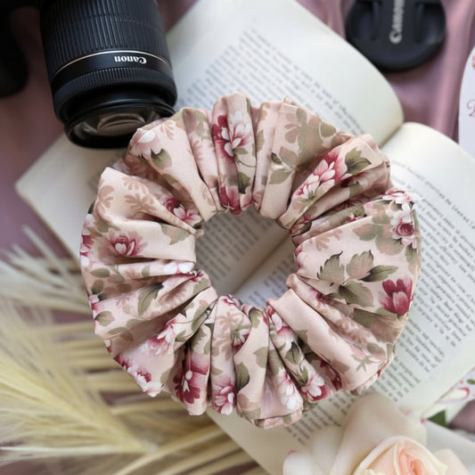Vintage Blush Cotton Poplin XL Scrunchie
