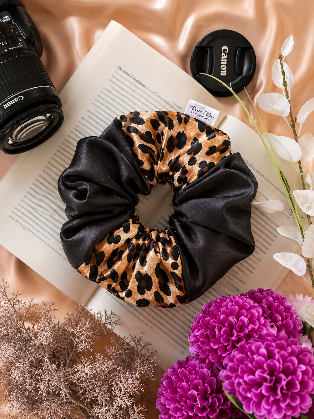 Wild Noir Silk X Rayon XL Scrunchie